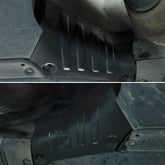 Jäähdytysnestelinjan alumiiniseosta liukulevyn suojat (1 sarja) vuosille 2020-2024 Tesla Mode Y ja 2017-2024 Model 3